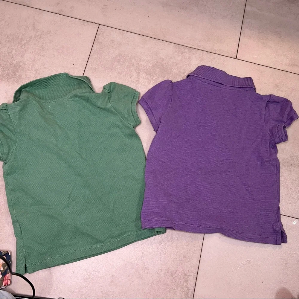 Bundle Ralph Lauren Kids' Green and Purple‎ Polo Shirts size 18 months